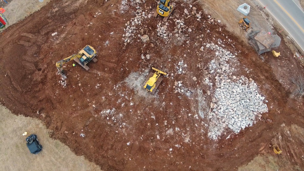 Aerial View of Construction Site