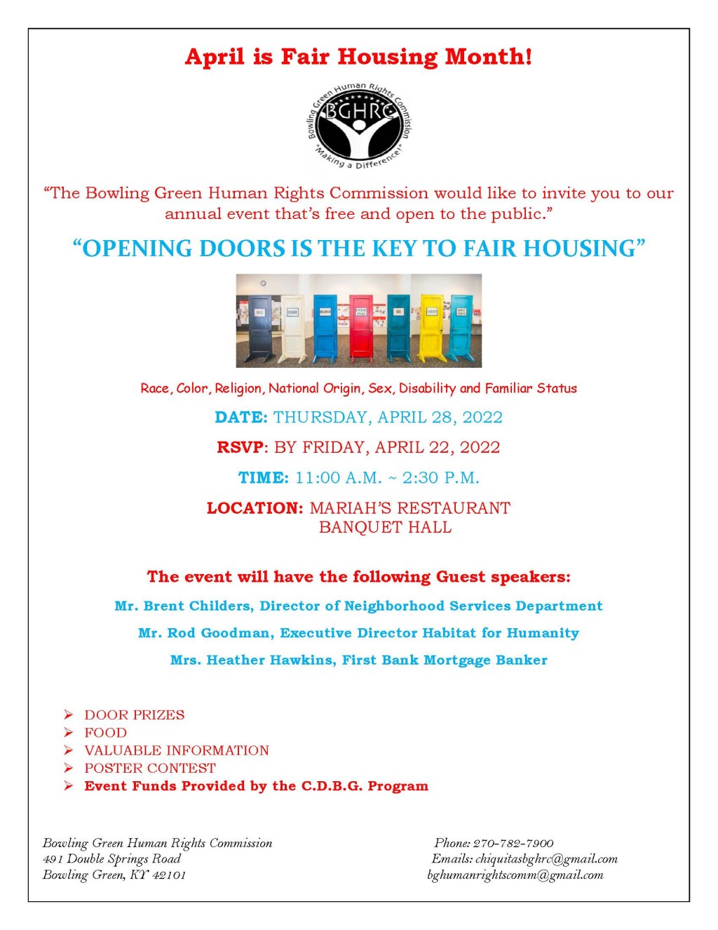 Bowling Green Human Rights - April is Fair Housing Month