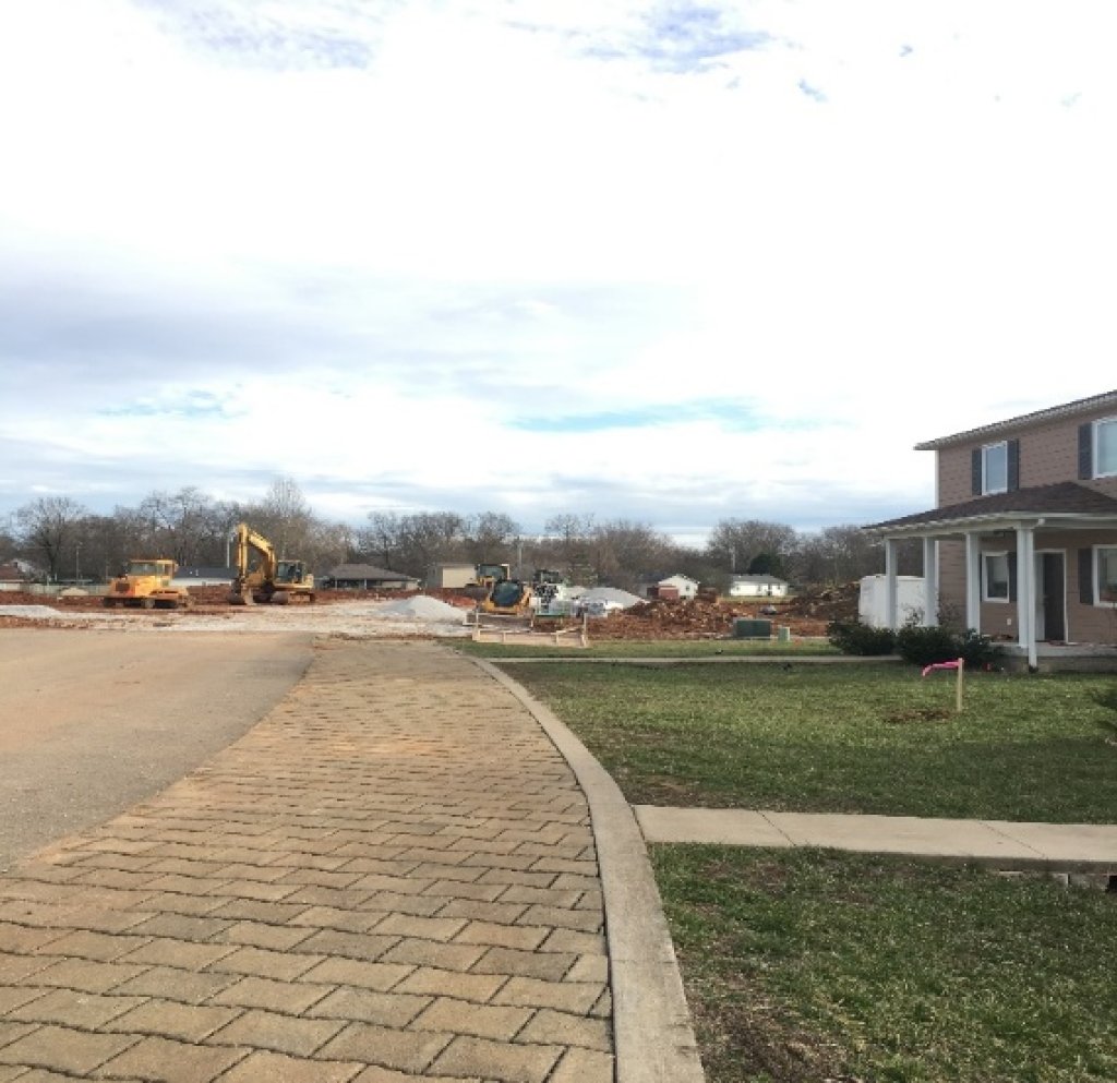 Brick Path to a Habitat for Humanity Home