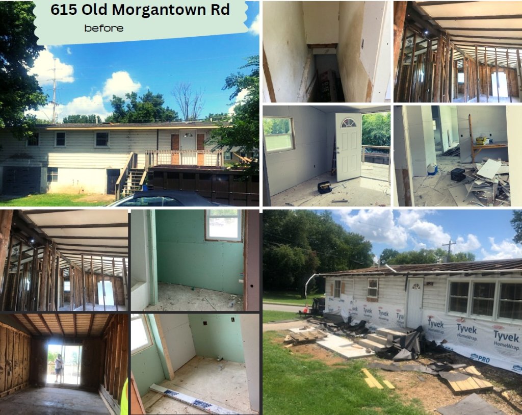 Collage of an Affordable House Being Built