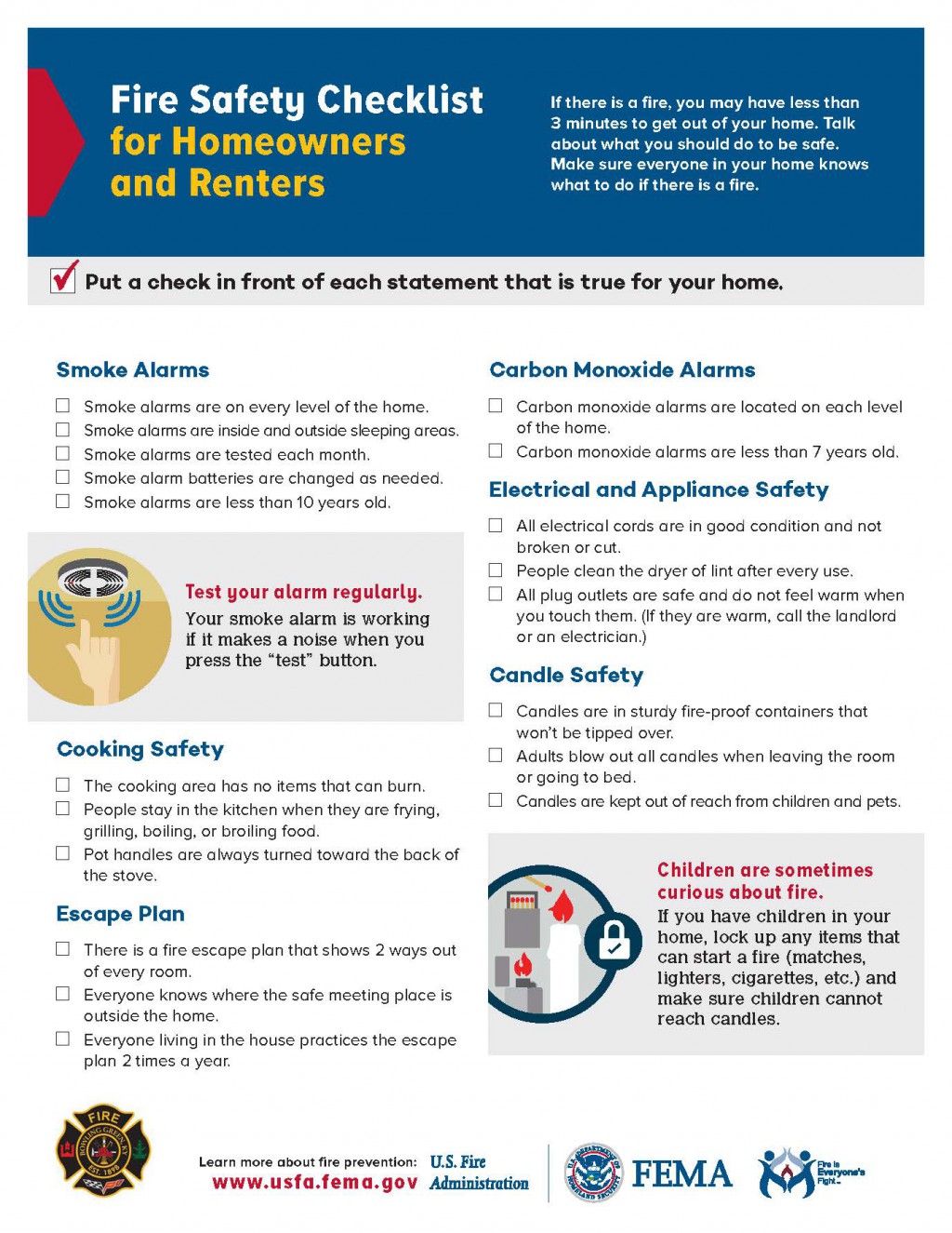Fire Safety Checklist for Homeowners and Renters English