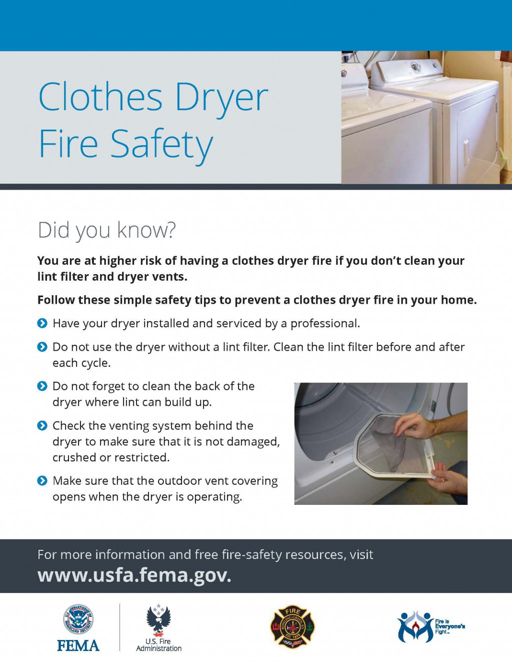 Clothes Dryer Safety English