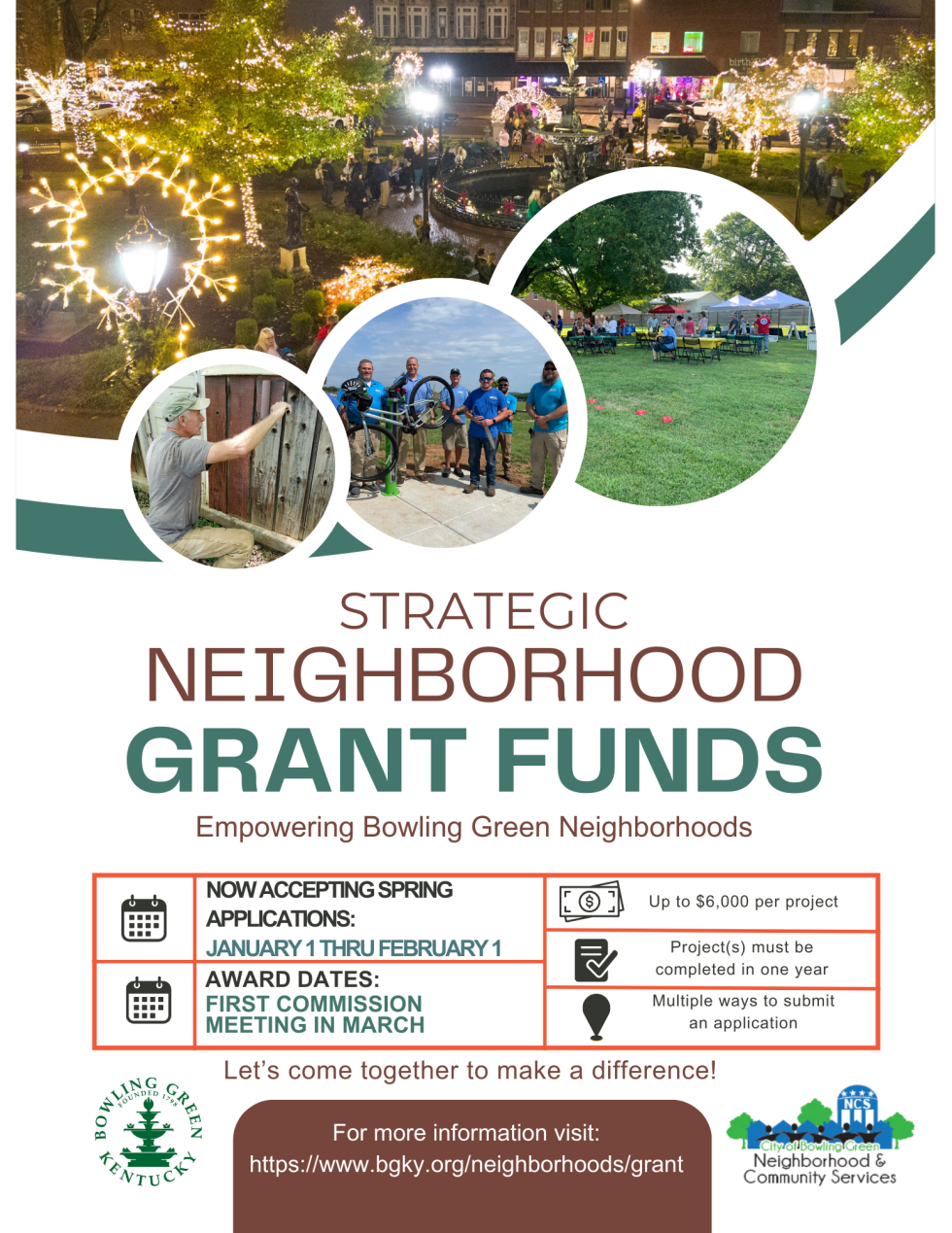 Up to $6,000 in Funds Now Available for Neighborhood Projects