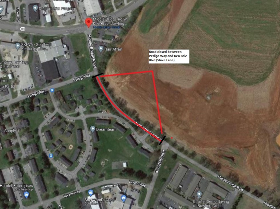 Temporary road closure planned for Middle Bridge Road next week