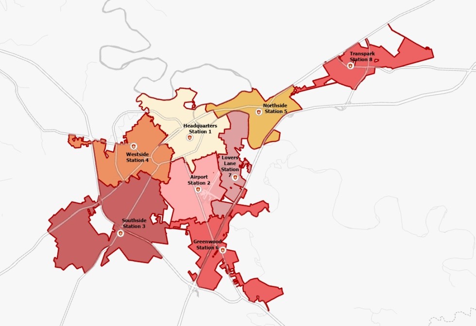 Fire Districts (Map w/ Labels)