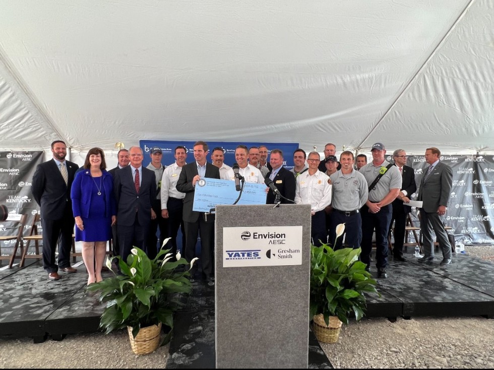 Governor presents $1 million check to the city to help pay for new ...