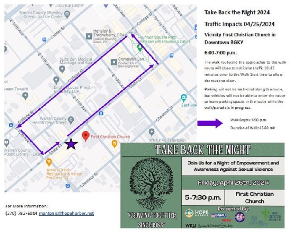 Traffic Impact: Take Back the Night Friday, April 26
