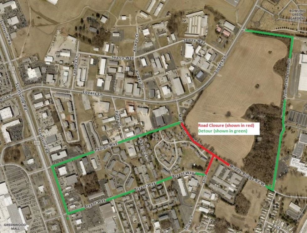 Portions of Ken Bale Boulevard and Middle Bridge Road will close for road improvement project