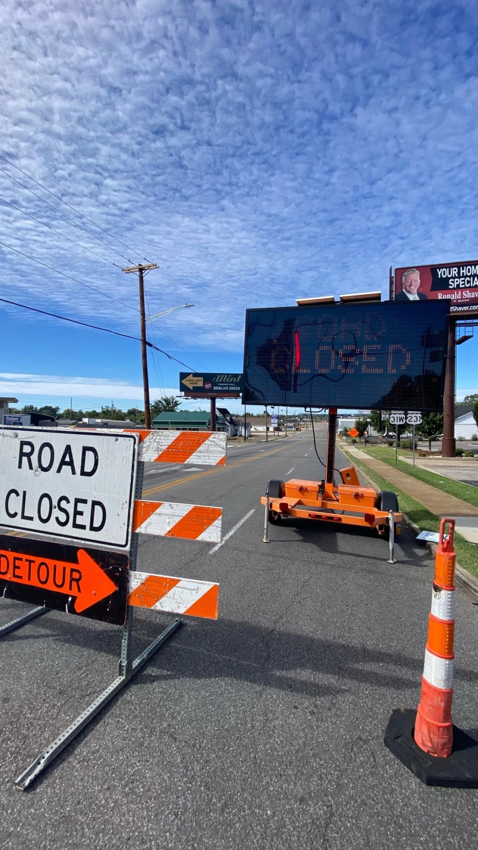 Section of Bypass to be closed