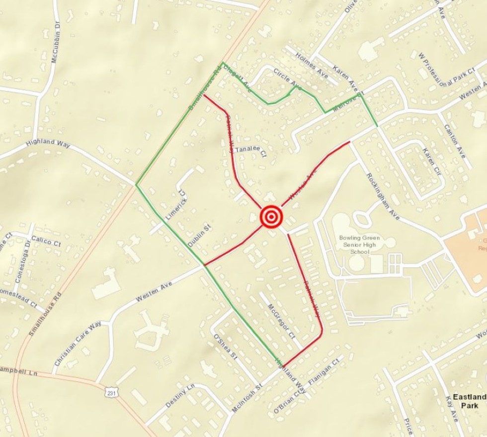 Temporary road closure will affect traffic around the Westen Street and Patrick Way intersection