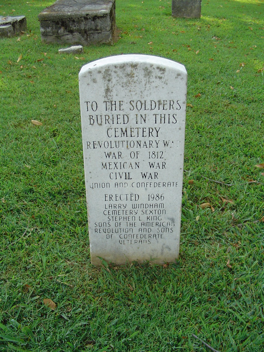 Pioneer Cemetery - Revolutionary  War Gravestone