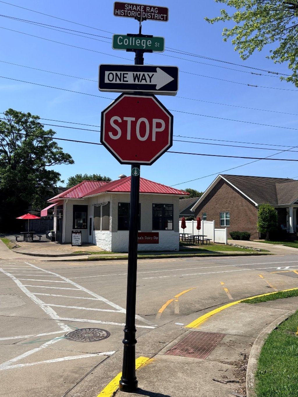 Stop Sign and One-Way Sign