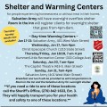 Hazardous Weather Bulletin: Warming Centers Available Through Jan. 21