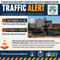 Stormwater Sewer Maintenance coming to Fountain Square later this month