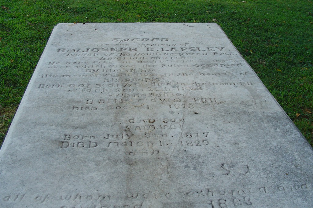 Pioneer Cemetery - Reverend Joseph B. Lapsley