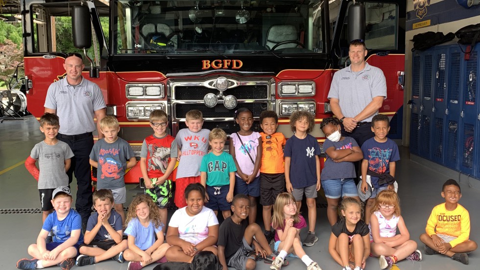 Class Visiting Fire Station - Bowling Green Fire Department